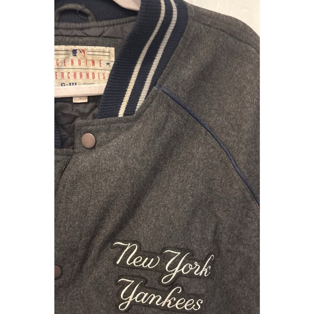 90s Vtg NY Yankees G-III Sports By Carl Banks Wool Blend Bomber Jacket SZ Xxl - Picture 7 of 7
